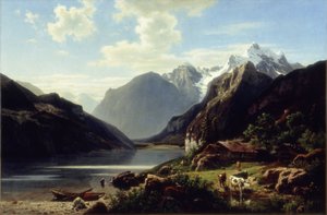 レイクショアの夜 作： John Robinson Tait